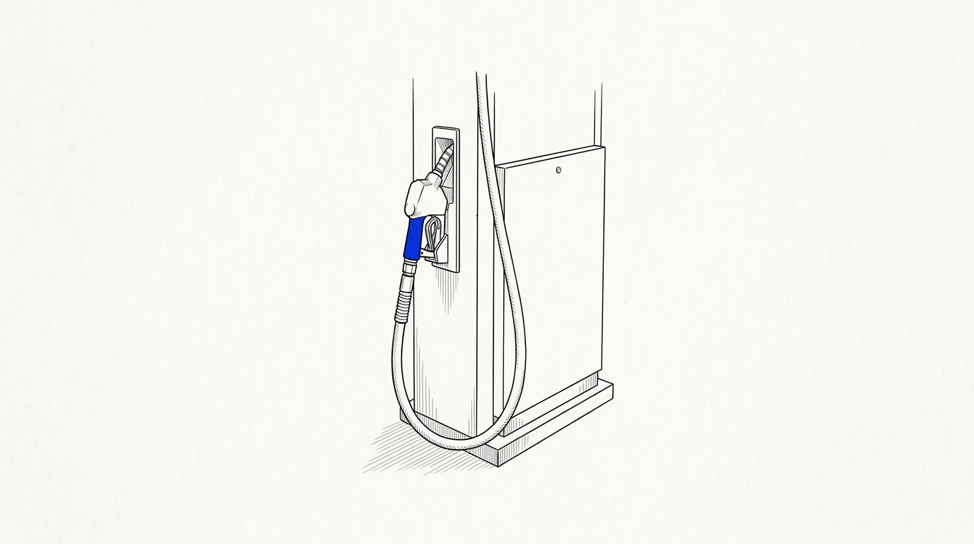 Line-art sketch of a diesel fuel nozzle